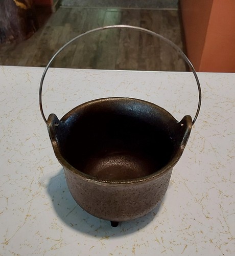 Miniature cast iron kettle - miniature,